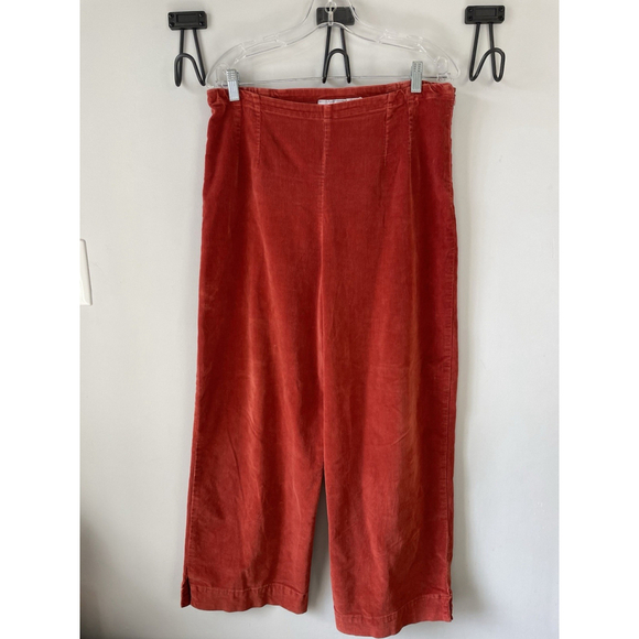 Willow Pants - Willow, Women’s Brick Orange Red Wide Leg Small Gauge Corduroy Pants Size medium